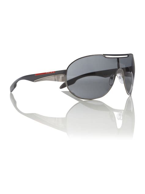 prada linea rossa gunmetal|Linea Rossa Collection Men's Sunglasses .